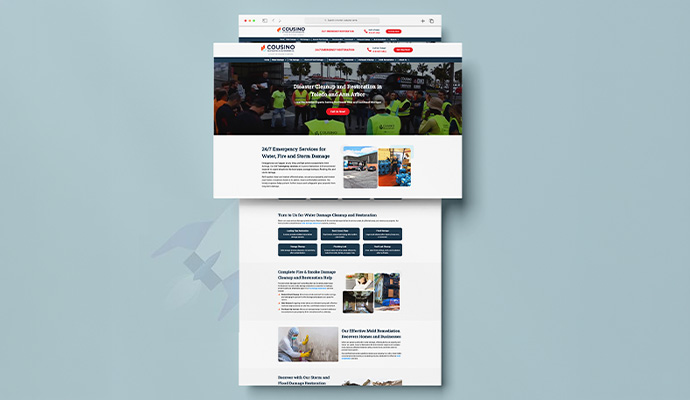 Cousino Restoration and Environmental website preview