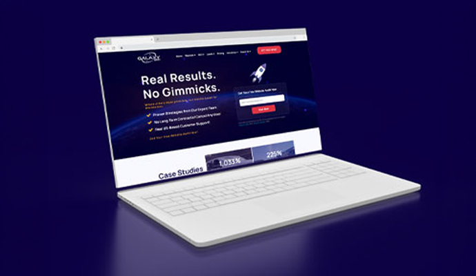 Galaxy SEO homepage mockup